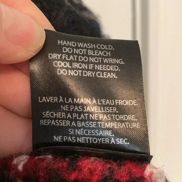 Plaid poncho turtleneck O/S - Picture 5 of 7